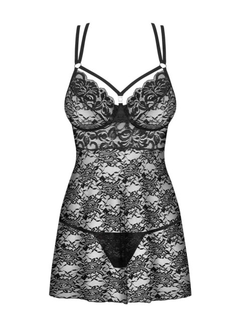 Koszulka babydoll stringi komplet 860-bab-1 s/m Koszulka babydoll stringi komplet 860-bab-1 s/m