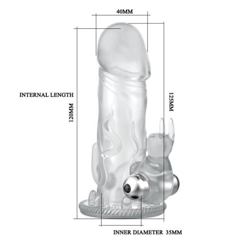 Nakładka na penisa wydłuża pogrubia wibrująca 12cm Nakładka na penisa wydłuża pogrubia wibrująca 12cm