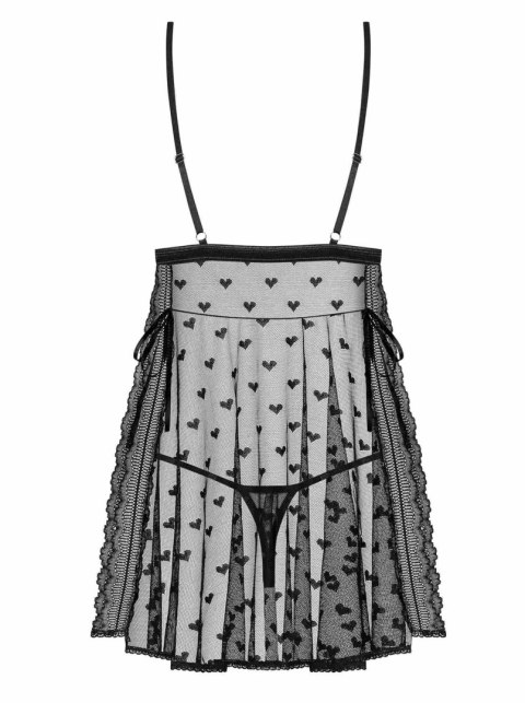 Koszulka babydoll stringi sex komplet heartia s/m