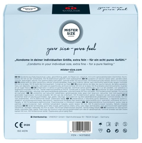 Mister Size 60mm pack of 36 Mister Size 60mm pack of 36