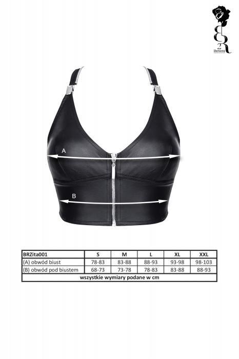 Bielizna - BRZITAI001 top czarny rozmiar XL