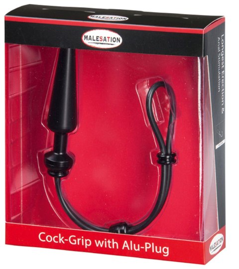 MALESATION Cock-Grip with Alu-Plug medium, black MALESATION Cock-Grip with Alu-Plug medium, black