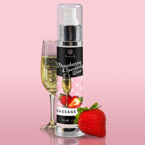 STRAWBERRY & SPARKLING WINE MASSAGE OIL 50 ML STRAWBERRY & SPARKLING WINE MASSAGE OIL 50 ML