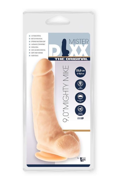 Grube żylaste cieliste dildo z przyssawką 23 cm