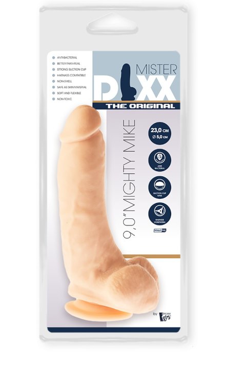 Grube żylaste cieliste dildo z przyssawką 23 cm