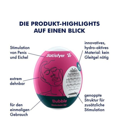 Masturbator żelowe jajeczko Satisfyer bubble sex Masturbator żelowe jajeczko Satisfyer bubble sex