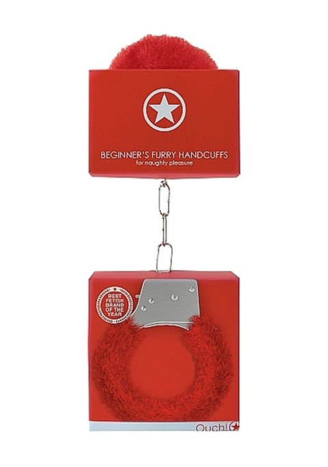 Beginner"s Handcuffs Furry - Red