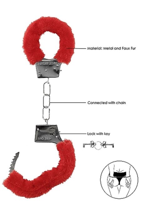 Beginner"s Handcuffs Furry - Red