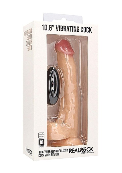 Vibrating Realistic Cock - 10" - With Scrotum - Skin Vibrating Realistic Cock - 10" - With Scrotum - Skin
