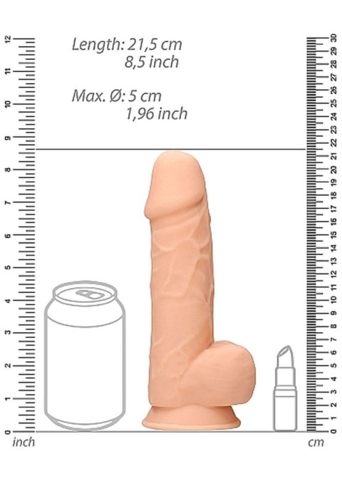 Gruby żylasty realistyczny penis przyssawka 21,5cm