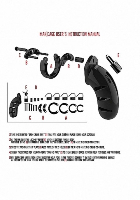 Model 03 - Chastity - 4.5" - Cock Cage - Black Model 03 - Chastity - 4.5" - Cock Cage - Black