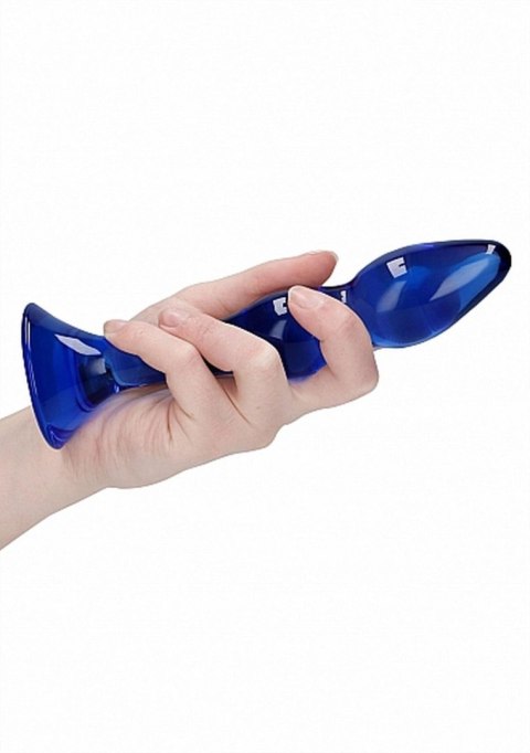 Szklane wodoodporne dildo do anusa i pochwy 15 cm