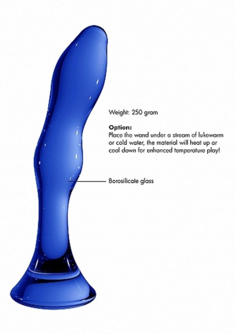 Szklane wodoodporne dildo do anusa i pochwy 15 cm