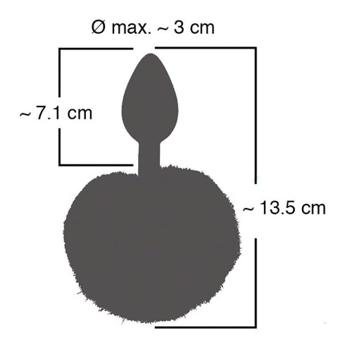 Korek analny z puchatym ogonkiem króliczka 13cm
