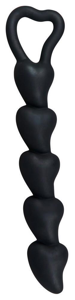 Plug sex analny sonda z kulkami pętlą serca 19cm