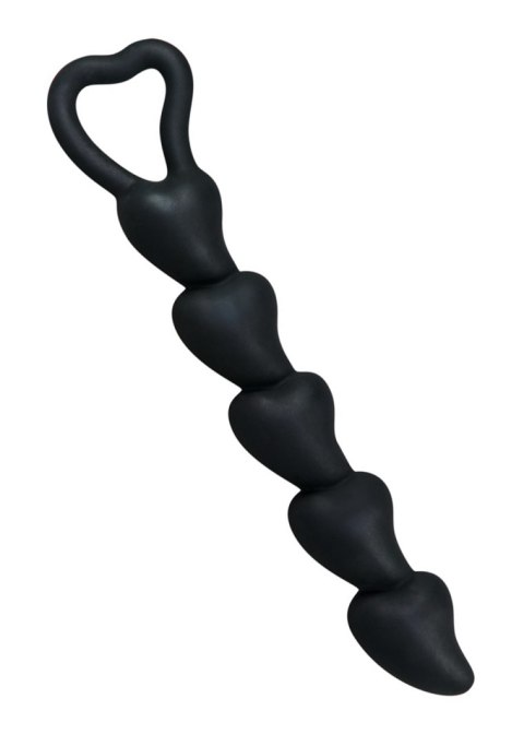 Plug sex analny sonda z kulkami pętlą serca 19cm