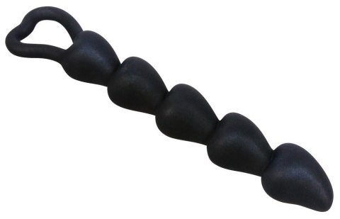 Plug sex analny sonda z kulkami pętlą serca 19cm