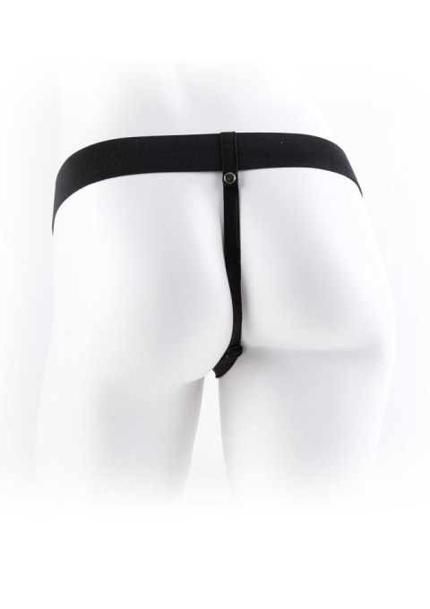 Proteza-HOLLOW STRAP-ON W BALLS 7"""" FLESH