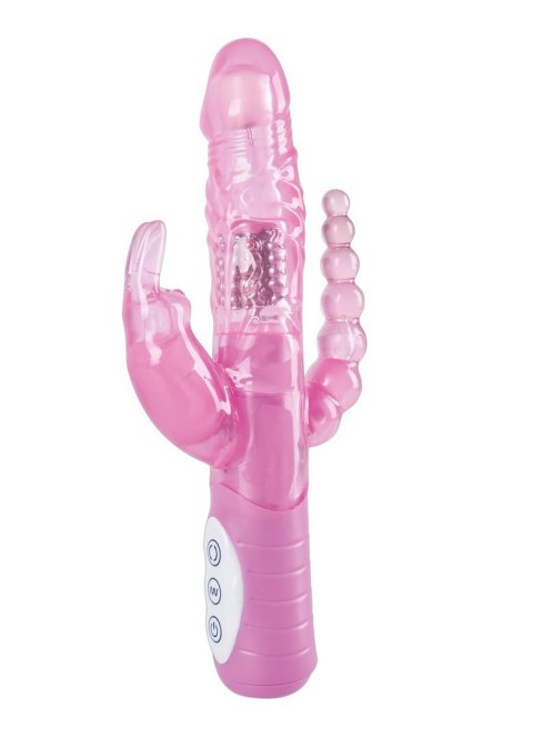 Wibrator do łechtaczki cipki pupy 3 końcówki 22cm Wibrator do łechtaczki cipki pupy 3 końcówki 22cm