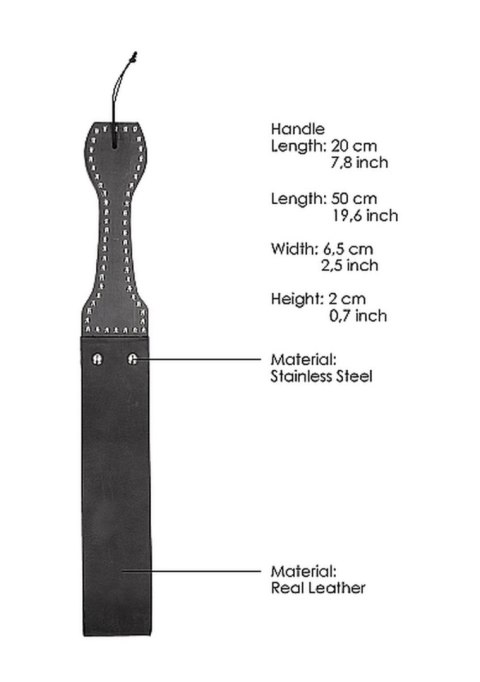 Wooden Handle Belt Whip Slapper Leather - Black Wooden Handle Belt Whip Slapper Leather - Black