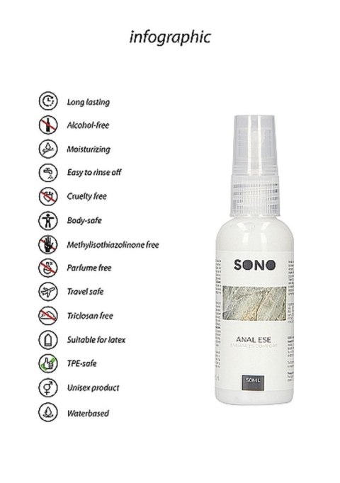 Żel analny efekt znieczulający unisex wodny 50ml Żel analny efekt znieczulający unisex wodny 50ml