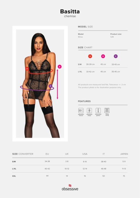 Koszulka stringi sex komplet obsessive basitta s/m