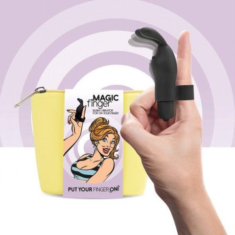 FeelzToys - Magic Finger Vibrator Zwart Czarny FeelzToys - Magic Finger Vibrator Zwart Czarny