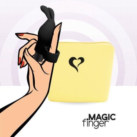 FeelzToys - Magic Finger Vibrator Zwart Czarny FeelzToys - Magic Finger Vibrator Zwart Czarny