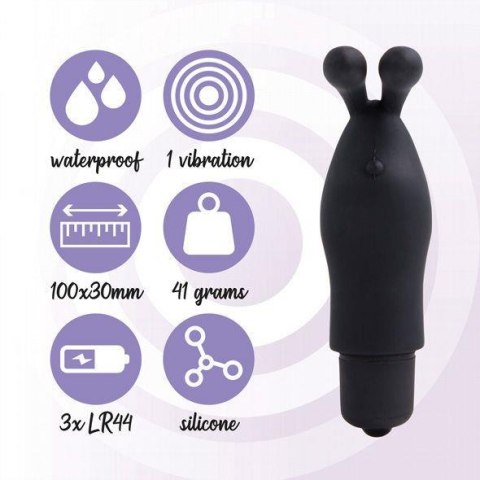 FeelzToys - Magic Finger Vibrator Zwart Czarny FeelzToys - Magic Finger Vibrator Zwart Czarny