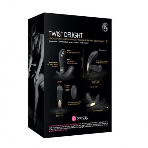 Korek analny rotacja dorcel twist delight 10 tryb Korek analny rotacja dorcel twist delight 10 tryb