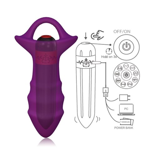Korek analny wibrujący plug zatyczka 9 trybów 11cm Korek analny wibrujący plug zatyczka 9 trybów 11cm
