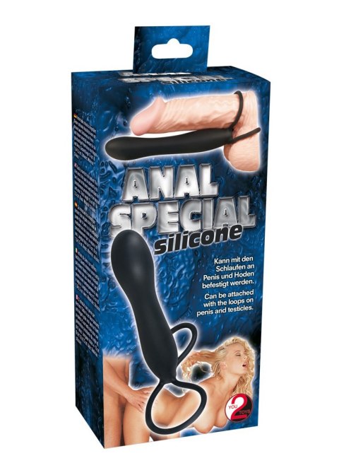 Dildo z pętlami na penisa jądra drugi członek 15cm