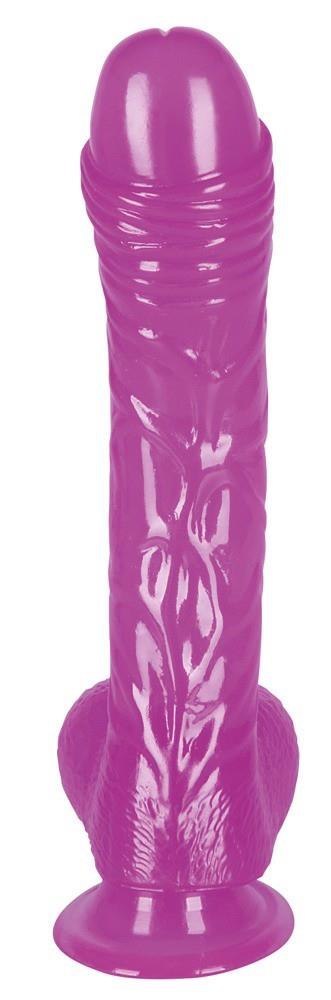 Przyjemne miękkie dildo z przyssawką penis 19cm