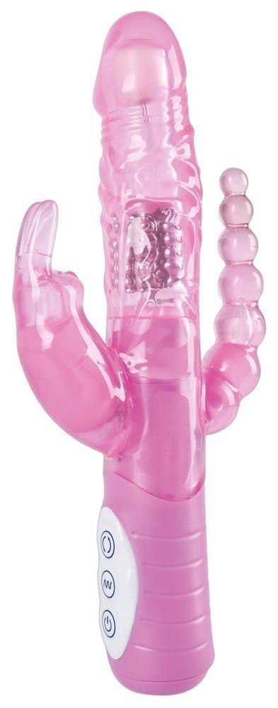 Wibrator do łechtaczki cipki pupy 3 końcówki 22cm Wibrator do łechtaczki cipki pupy 3 końcówki 22cm