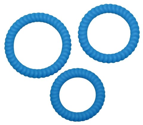 PIERŚCIEŃ LUST 3 COCK RINGS BLUE 13-0756