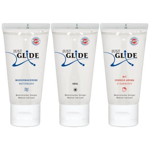 ŻEL SMAKOWY JUST GLIDE 3X200ML 13-2836 ŻEL SMAKOWY JUST GLIDE 3X200ML 13-2836