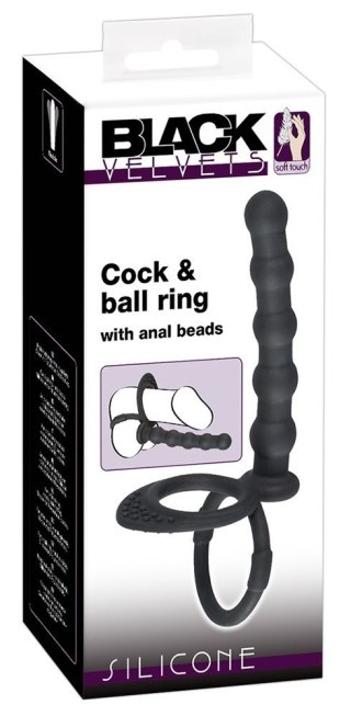 Black Velvets Cock & ball ring 13-7796