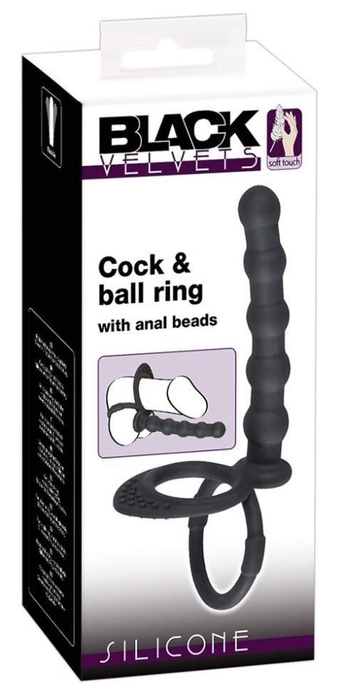 Black Velvets Cock & ball ring 13-7796 Black Velvets Cock & ball ring 13-7796