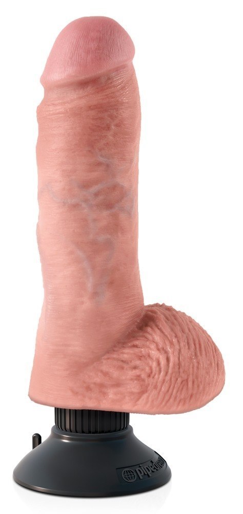 DILDO 8 VIBRATING COCK WITH BALLS 14-1879 DILDO 8 VIBRATING COCK WITH BALLS 14-1879