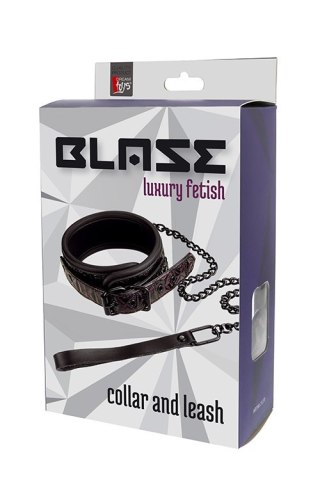 OBROŻA BLAZE COLLAR AND LEASH PURPLE 25-1546
