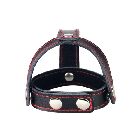 OBROŻA TSTYLE LEATHER COCKRING WITH BALL DIVIDER 24-0104 OBROŻA TSTYLE LEATHER COCKRING WITH BALL DIVIDER 24-0104