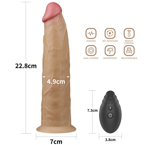 WIBRATOR 9.0'' DUAL LAYERED PLATINUM SILICONE ROTATOR 24-0156 WIBRATOR 9.0'' DUAL LAYERED PLATINUM SILICONE ROTATOR 24-0156