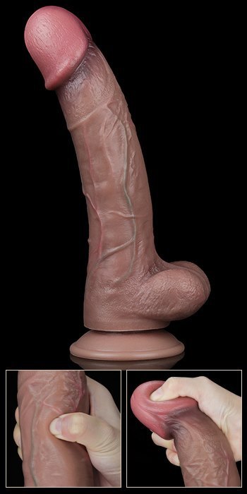 DILDO 10.5'' DUAL LAYERED PLATINUM SILICONE COCK 24-0159 DILDO 10.5'' DUAL LAYERED PLATINUM SILICONE COCK 24-0159