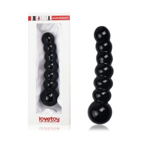 DILDO 6.8" GLASS ROMANCE CZARNY 24-0249 DILDO 6.8" GLASS ROMANCE CZARNY 24-0249