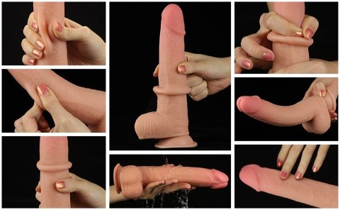 DILDO 9'' SLIDING SKIN DUAL LAYER DONG 24-0218 DILDO 9'' SLIDING SKIN DUAL LAYER DONG 24-0218