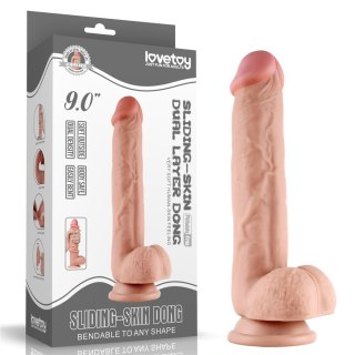 DILDO 9'' SLIDING SKIN DUAL LAYER DONG 24-0219