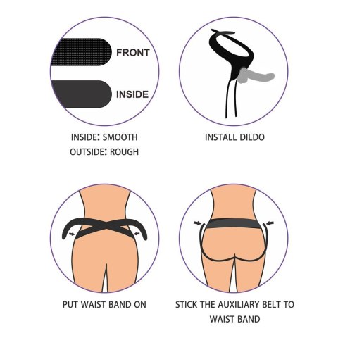 EASY STRAP ON SET 7.0'' BLACK 24-0270 EASY STRAP ON SET 7.0'' BLACK 24-0270