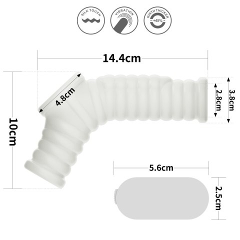 PIERŚCIEŃ NAKŁADKA VIBRATING WAVE KNIGHTS RING WITH SCROTUM SLEEVE (WHITE) 24-0247 PIERŚCIEŃ NAKŁADKA VIBRATING WAVE KNIGHTS RING WITH SCROTUM SLEEVE (WHITE) 24-0247