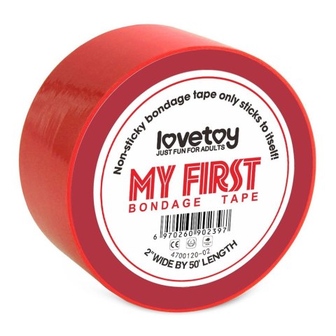 TAŚMA MY FIRST NON STICKY BONDAGE TAPE RED 24-0188 TAŚMA MY FIRST NON STICKY BONDAGE TAPE RED 24-0188