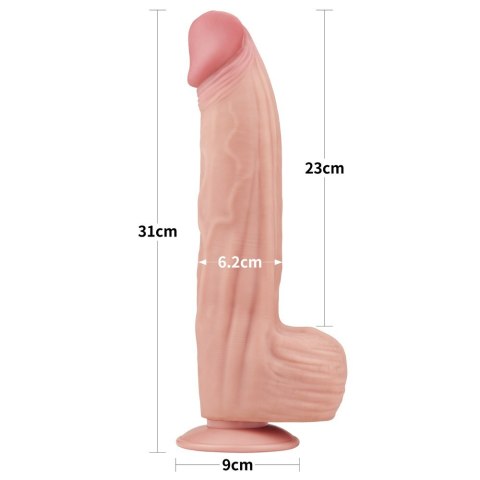 12'' KING SIZED SLIDING SKIN DUAL LAYER DONG 24-0333 12'' KING SIZED SLIDING SKIN DUAL LAYER DONG 24-0333